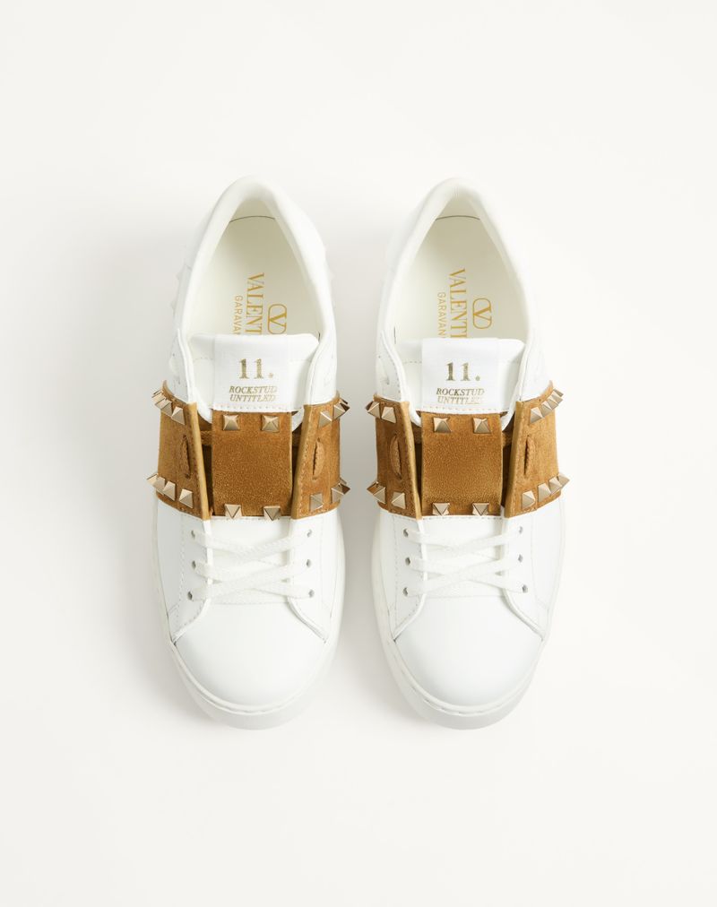 Baskets Rockstud Untitled en cuir de veau avec bride en cuir fendu