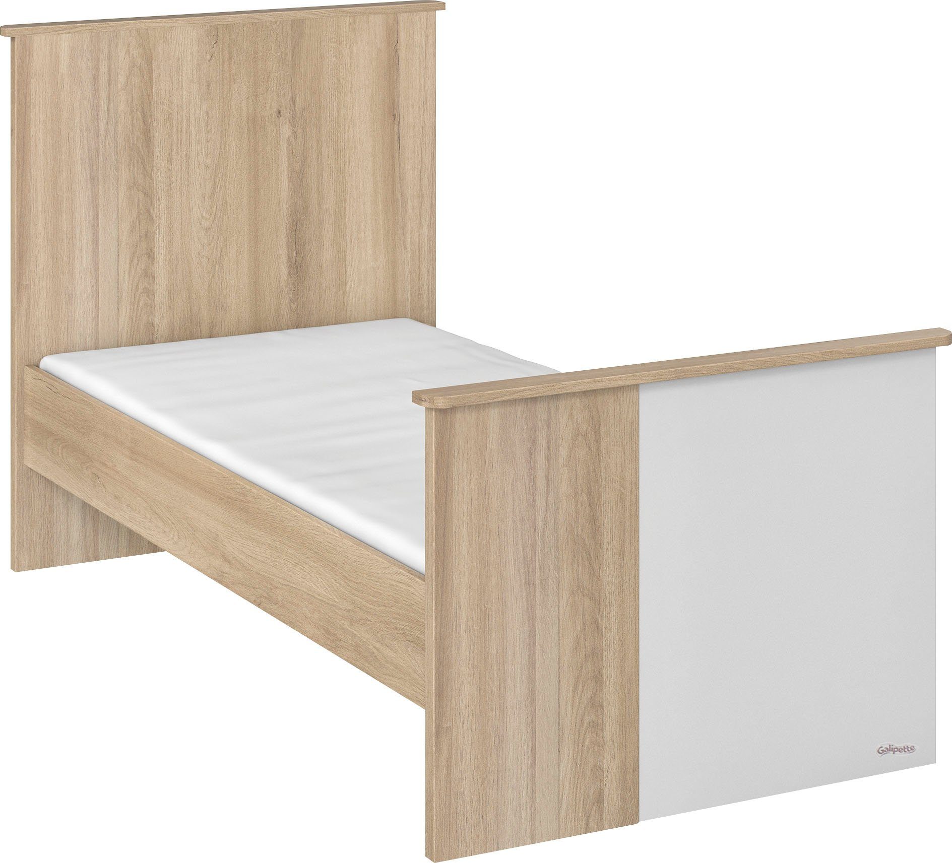 Galipette Babyzimmer-Komplettset Sasha, (Set, 5-St., Bett, Wickelablage, Kleiderschrank, Kommode und kleines Bücherregal)