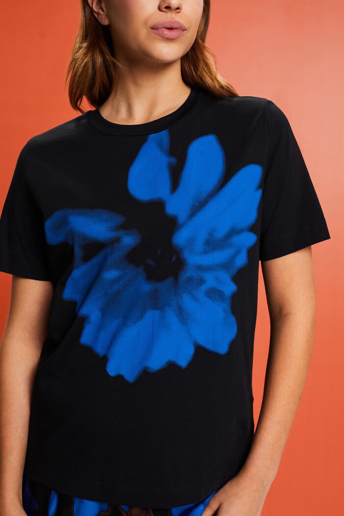 Jersey-T-Shirt mit Print vorne