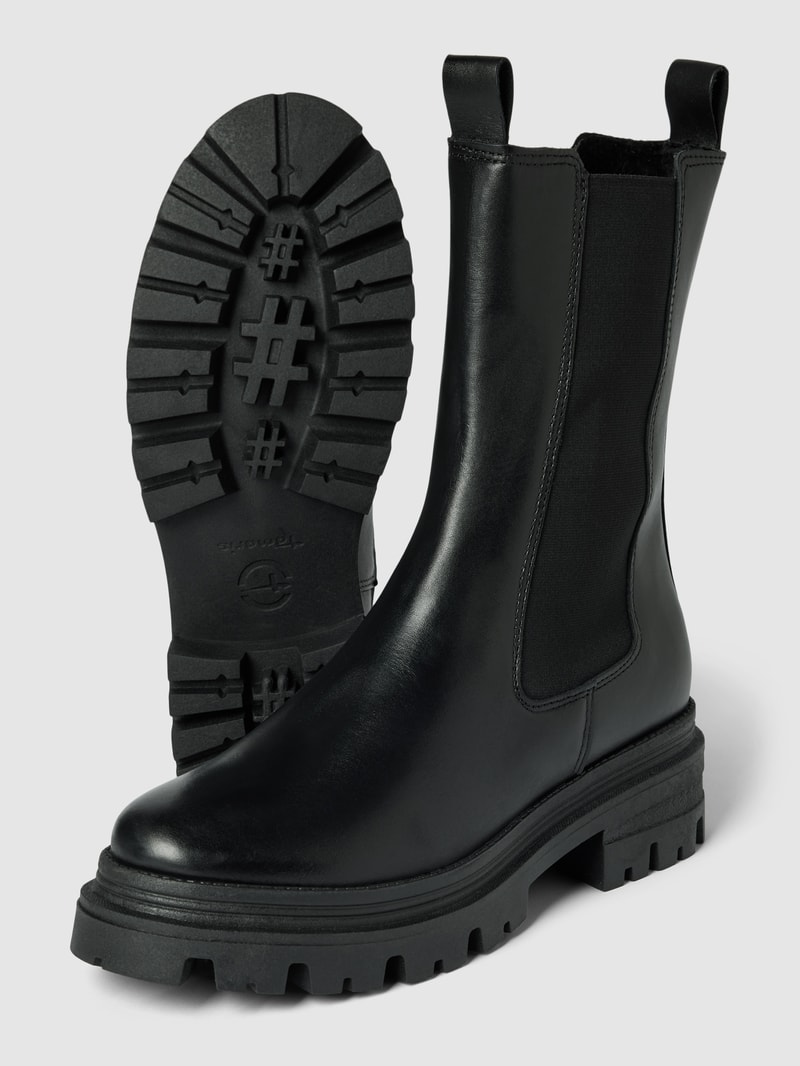 Chelsea Boots aus Leder in schwarz
