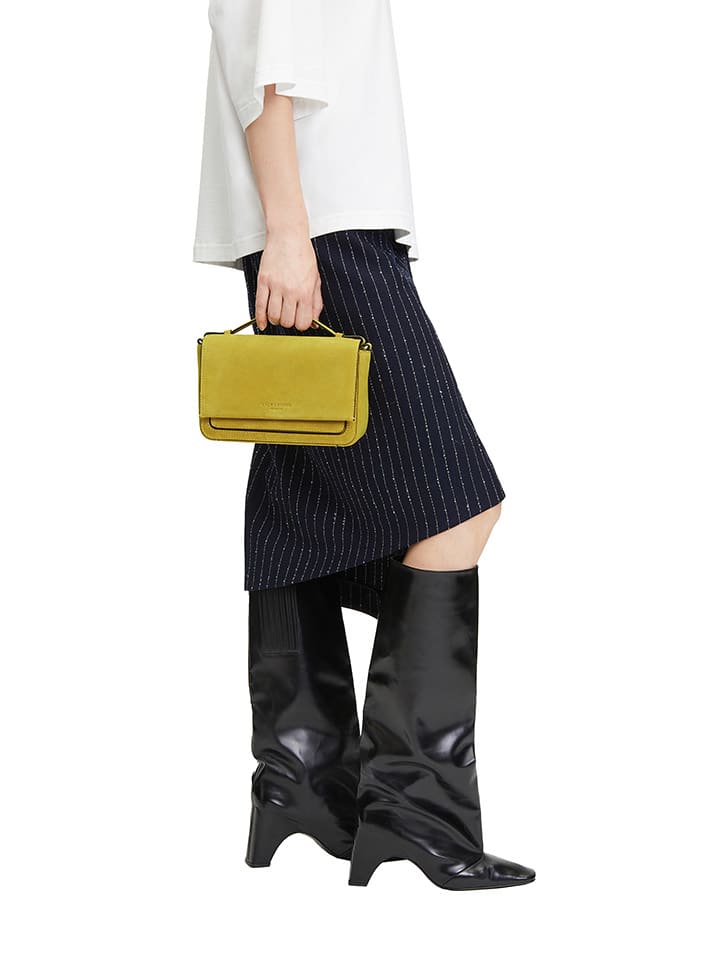LIEBESKIND BERLIN Leder-Umhängetasche in Gelb - (B)22 x (H)14 x (T)7,5 cm günstig kaufen onesize
