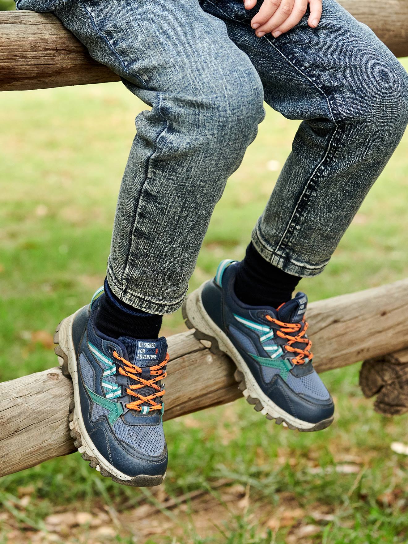 Baskets à lacets enfant bleu