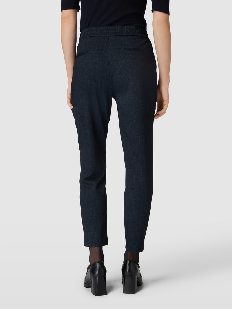 Stoffhose mit Beintasche in marineblau