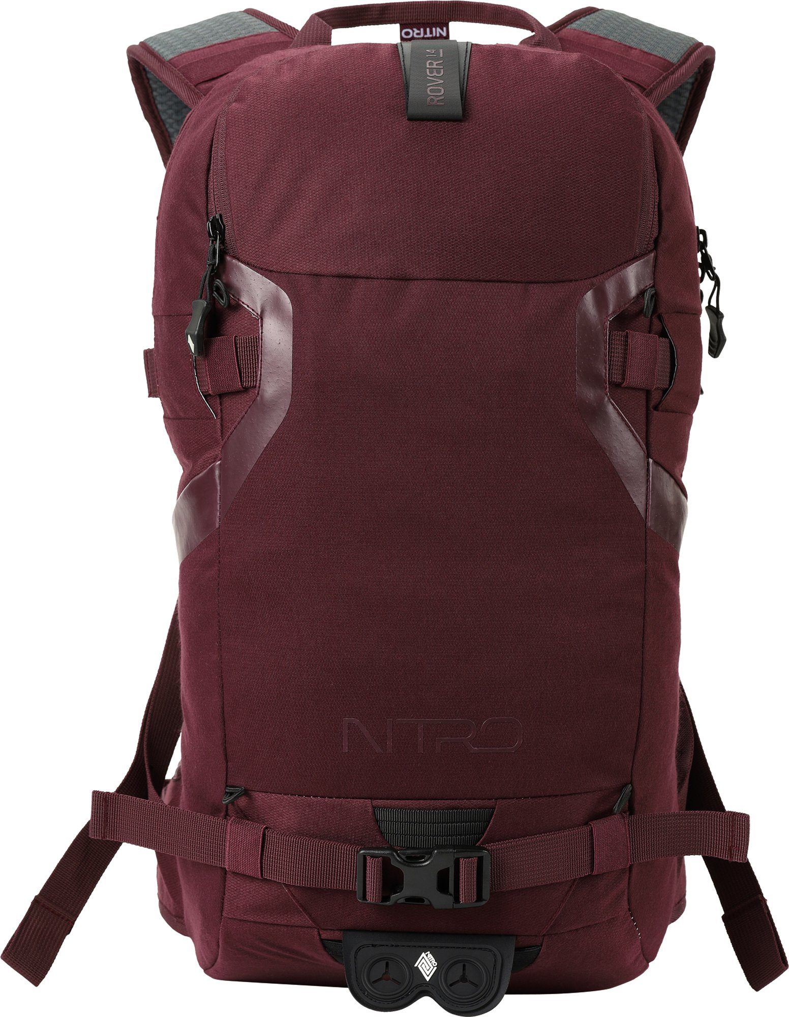 NITRO Trekkingrucksack Rover 14, Wine, speziell für den Wintersport konzipiert