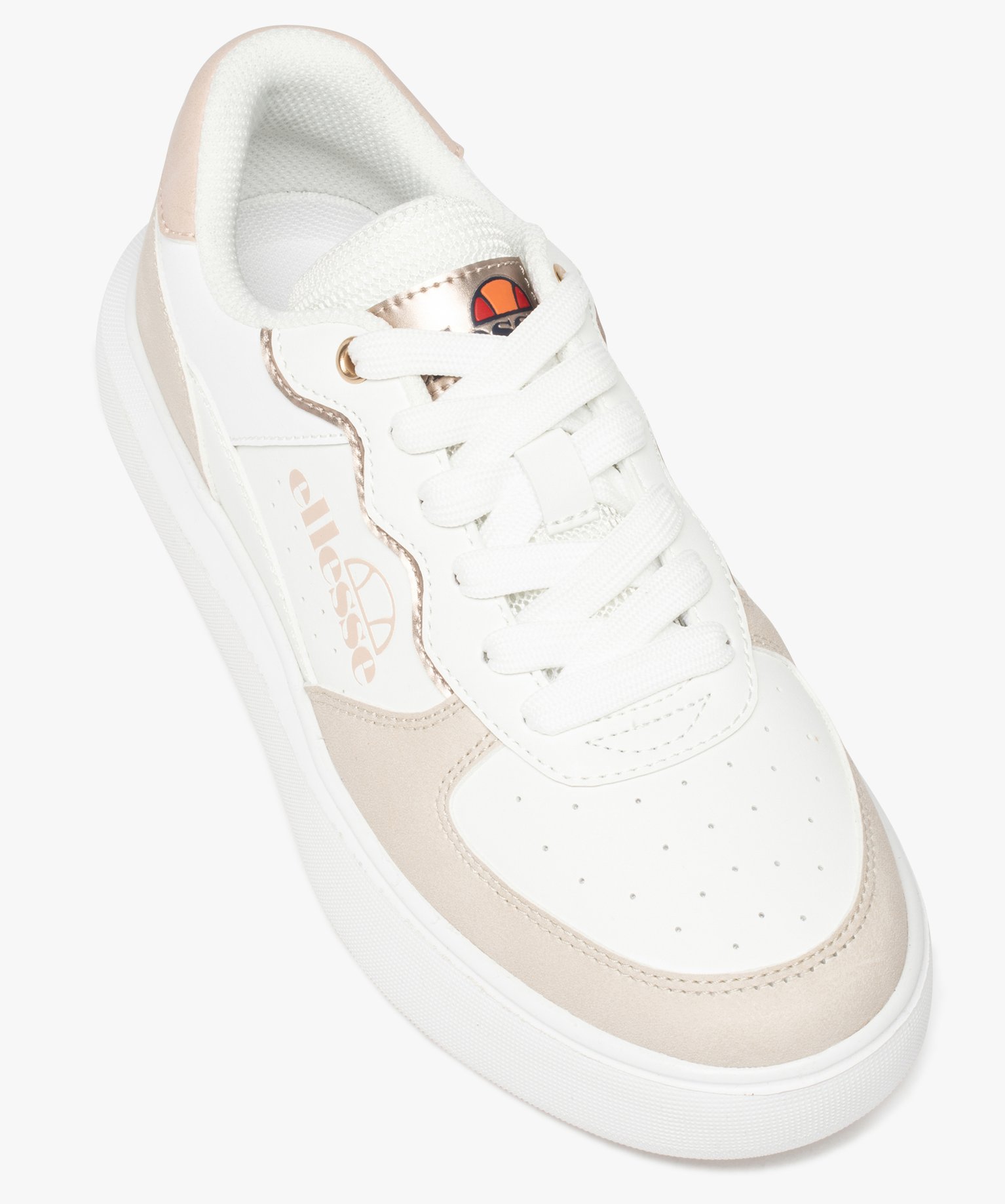 Baskets femme girly à semelle épaisse - Ellesse Kaylin blanc | GEMO