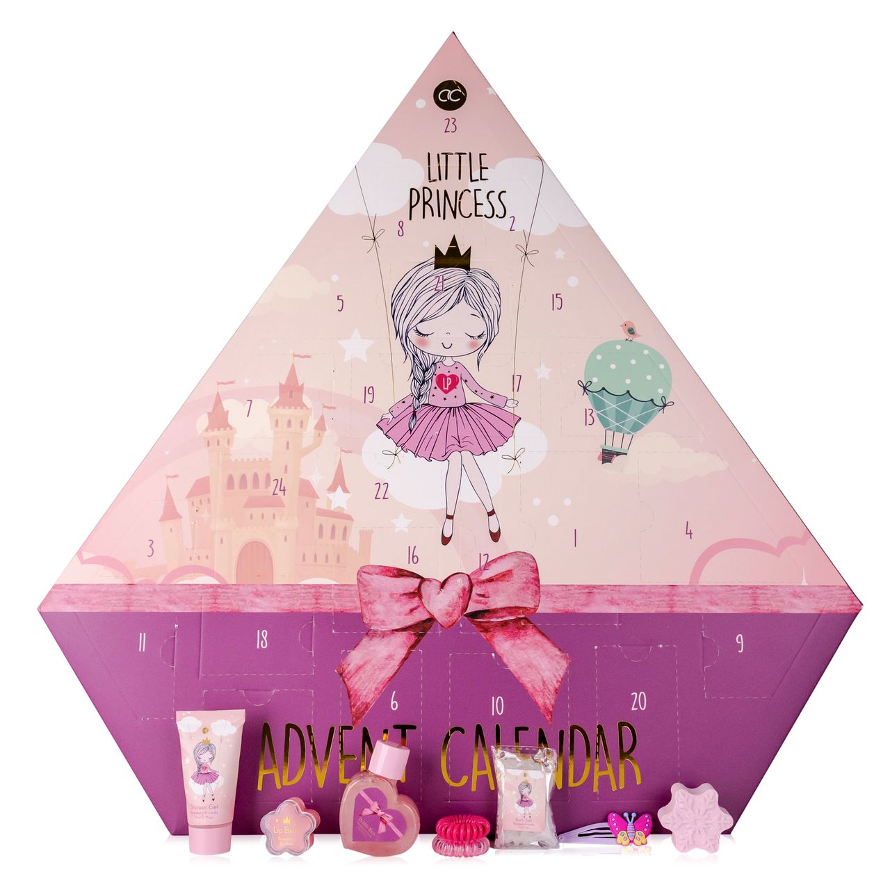 accentra Adventskalender LITTLE PRINCESS in diamantförmiger Box