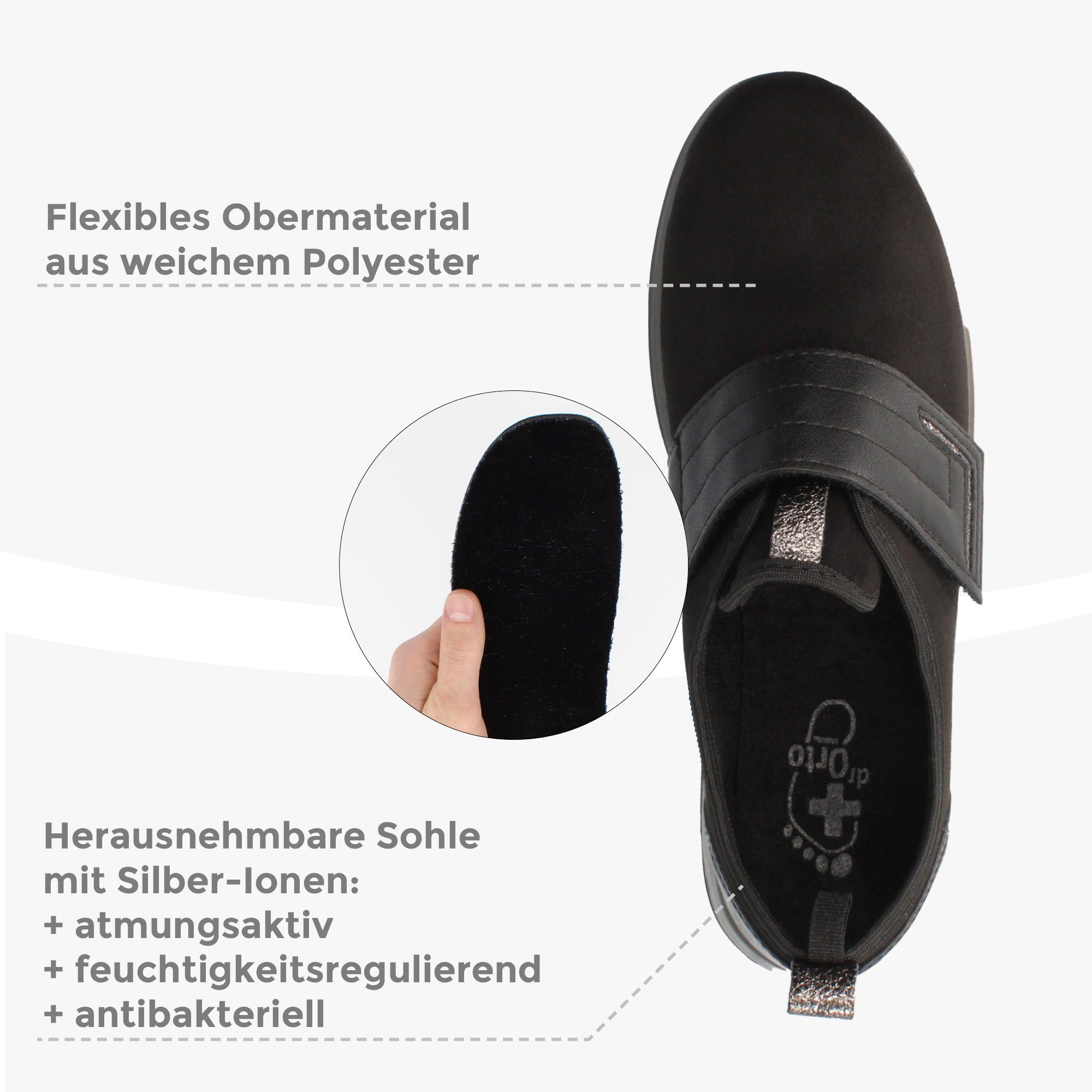 Dr. Orto Medizinische Schuhe für Damen Sneaker Gesundheitsschuhe, Präventivschuhe