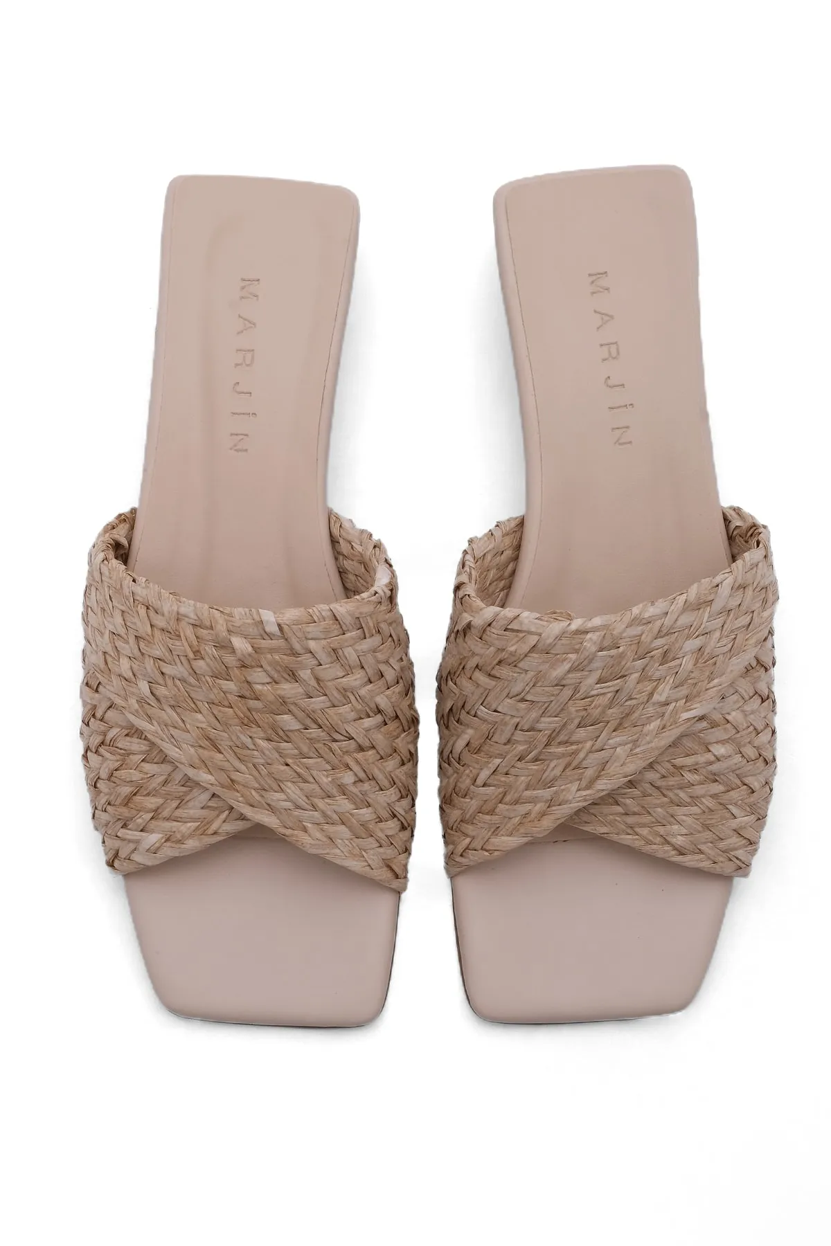 Marjin  Pantolette - Beige - Flacher Absatz