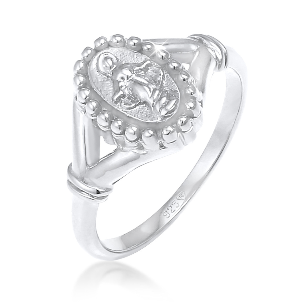 Elli Elli Bague L'image de la femme, symbole de la foi, tendance religieuse en argent  Bague