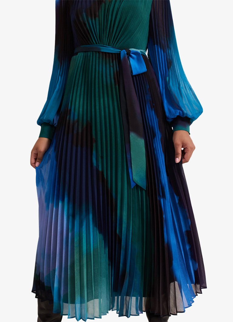 Vestido midi Sophie de Phase Eight Petite con cinturón plisado