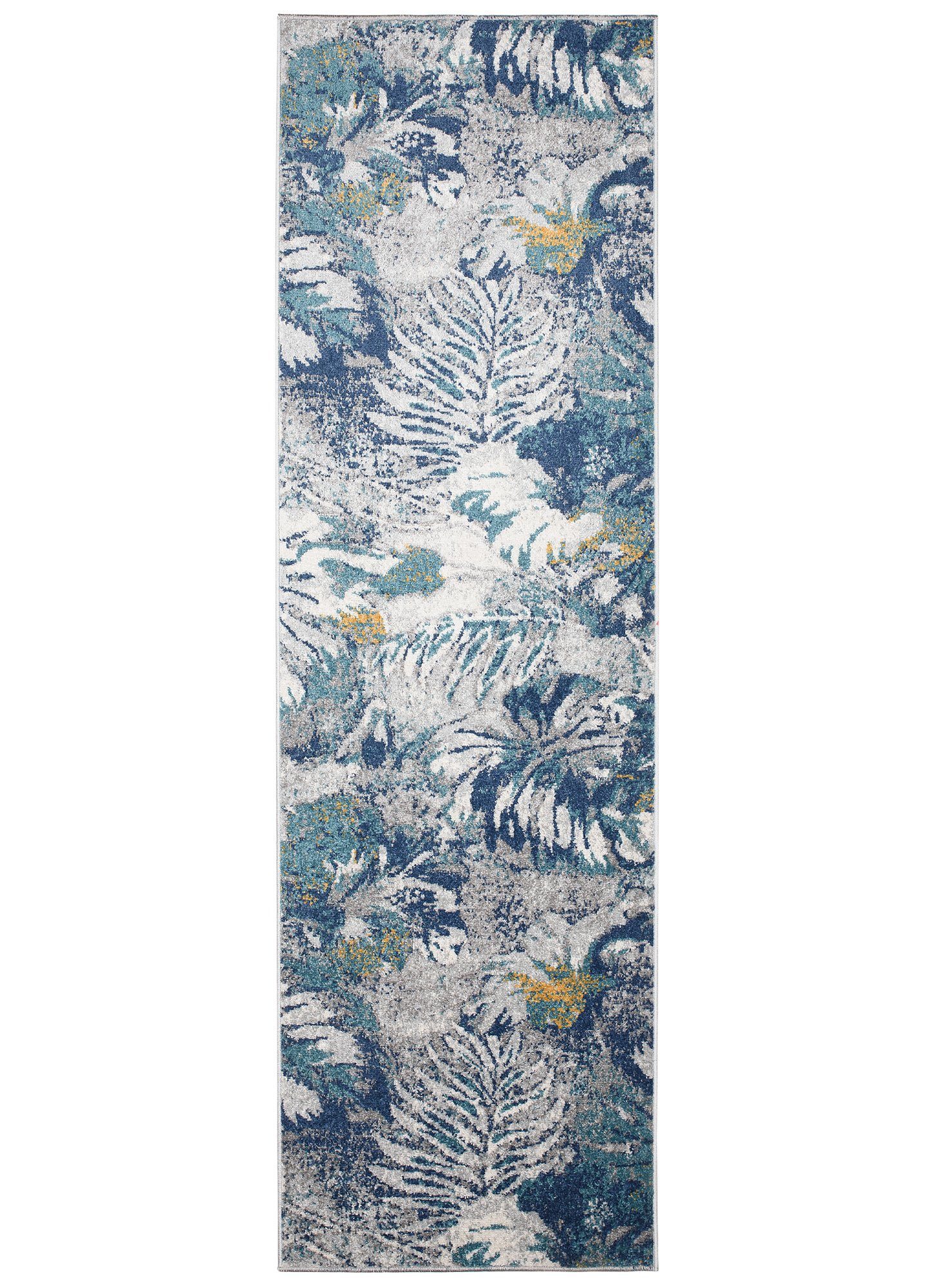 Läufer Läufer Flurläufer Modern Floral Muster Teppichläufer 80 cm Breit, Mazovia, 80 x 100 cm, Kurzflor, Meterware, Höhe 9 mm, Kurzflor - niedrige Florhöhe