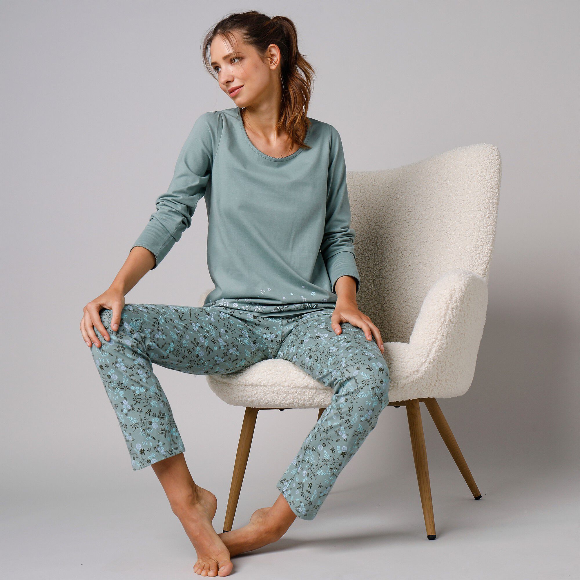 Pantalon de pyjama imprimé fleurs