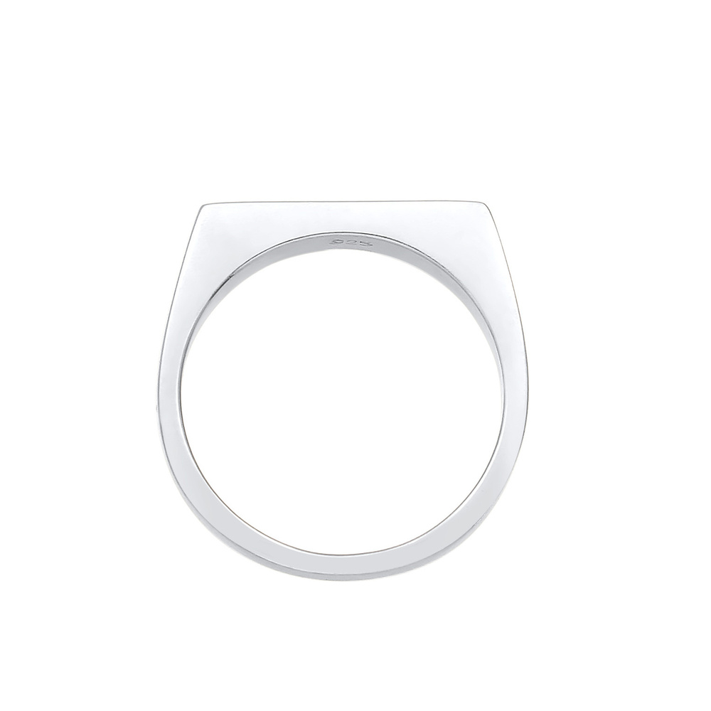 Elli Elli Bague Femmes Sceau Angulaire Géo Design Basique en Argent Sterling 925 Bague