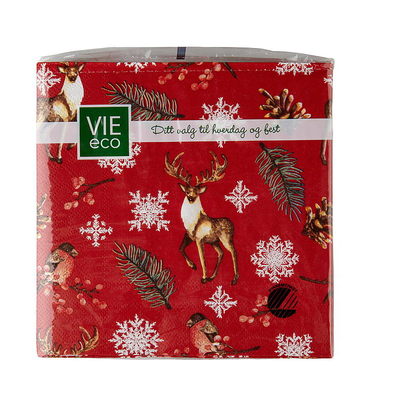 Vie Eco Servietter 20-pk 33x33 cm, julemotiv