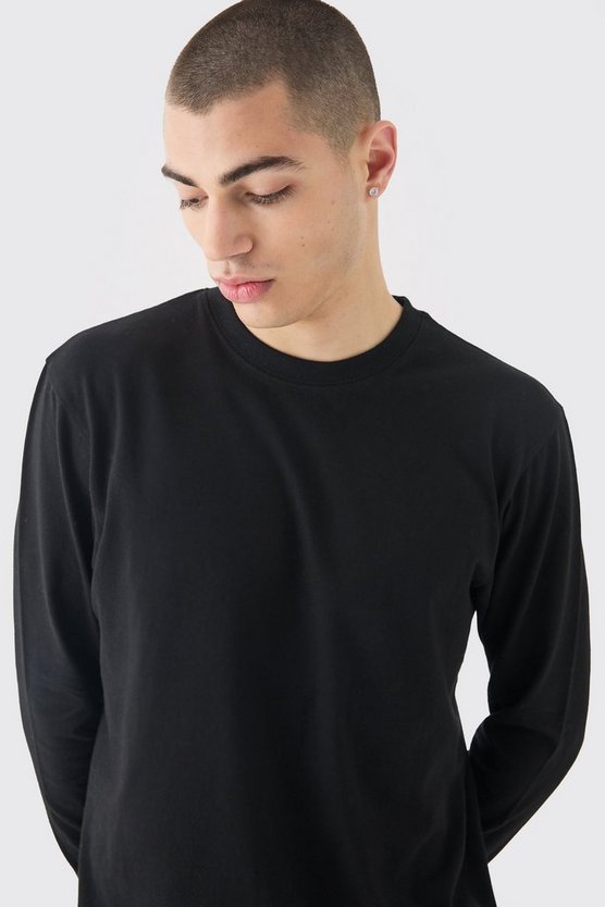 Langärmliges Rundhals T-Shirt