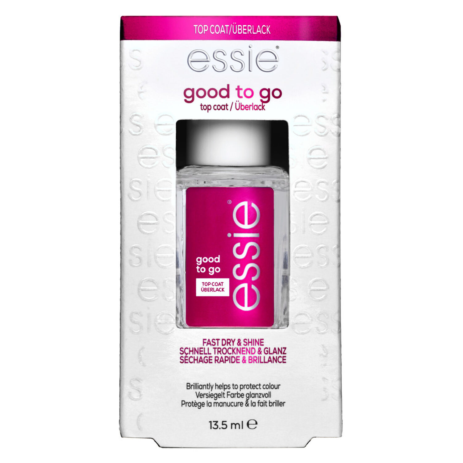 Essie good to go Top coat séchage rapide et résultat brillant