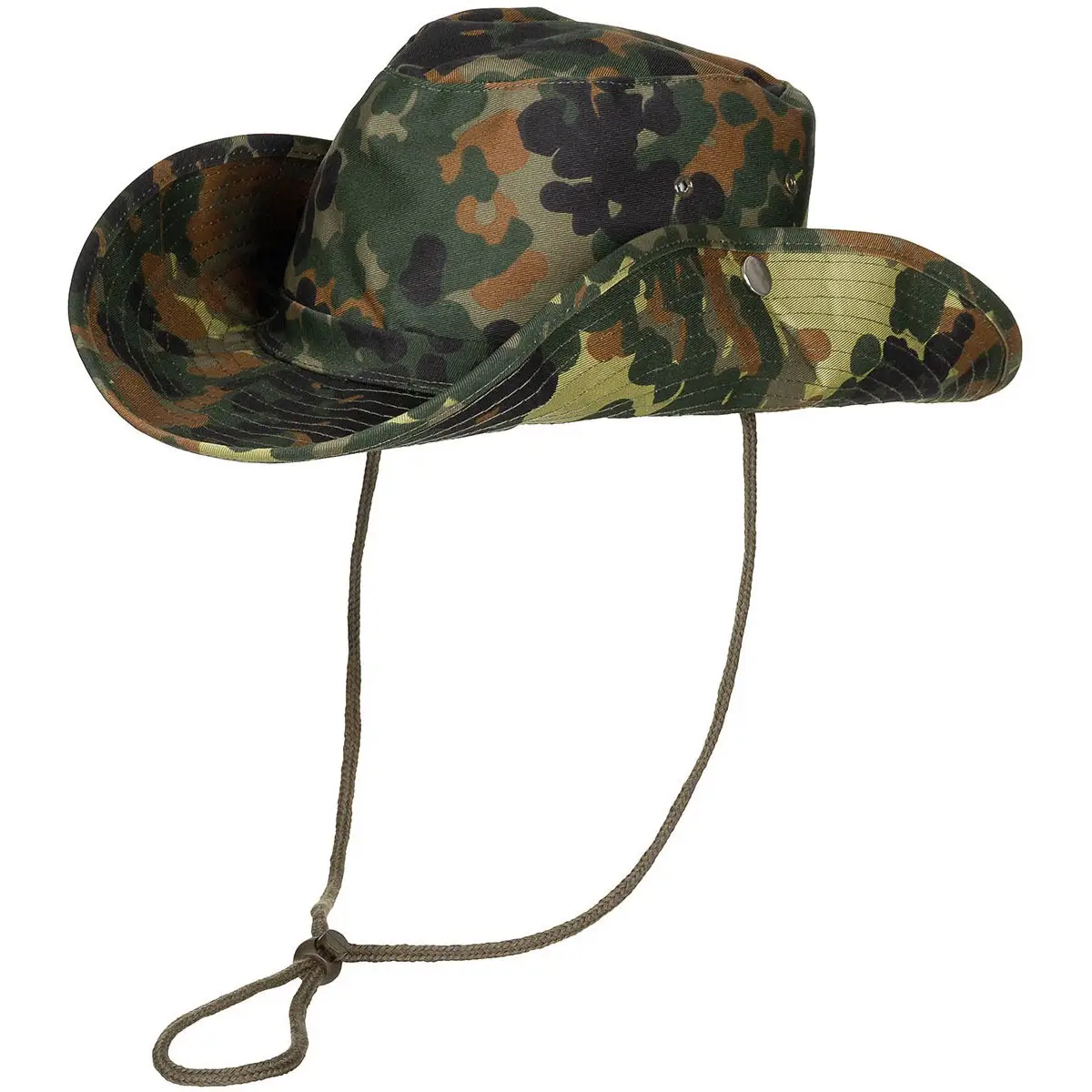 US Buschhut mit Kinnband flecktarn