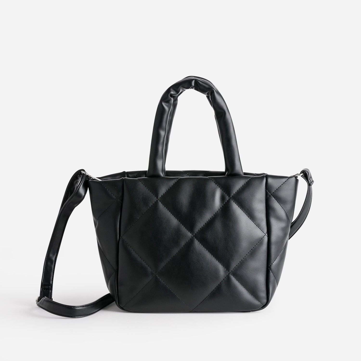 Sac à main TEXTO noir matelassé