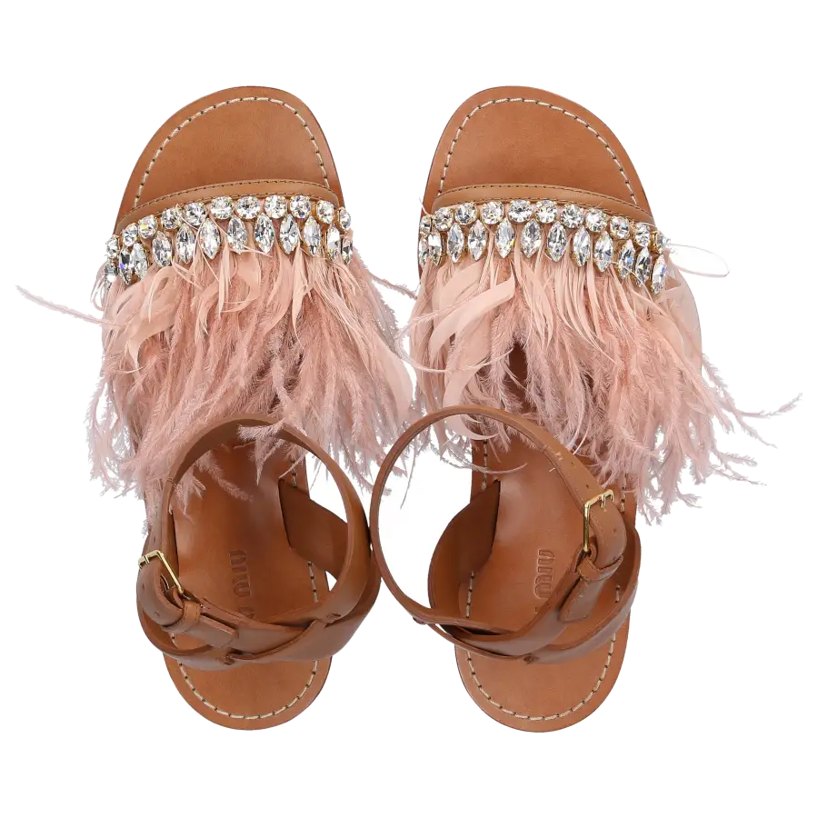 Miu Miu - Riemchensandalen - braun