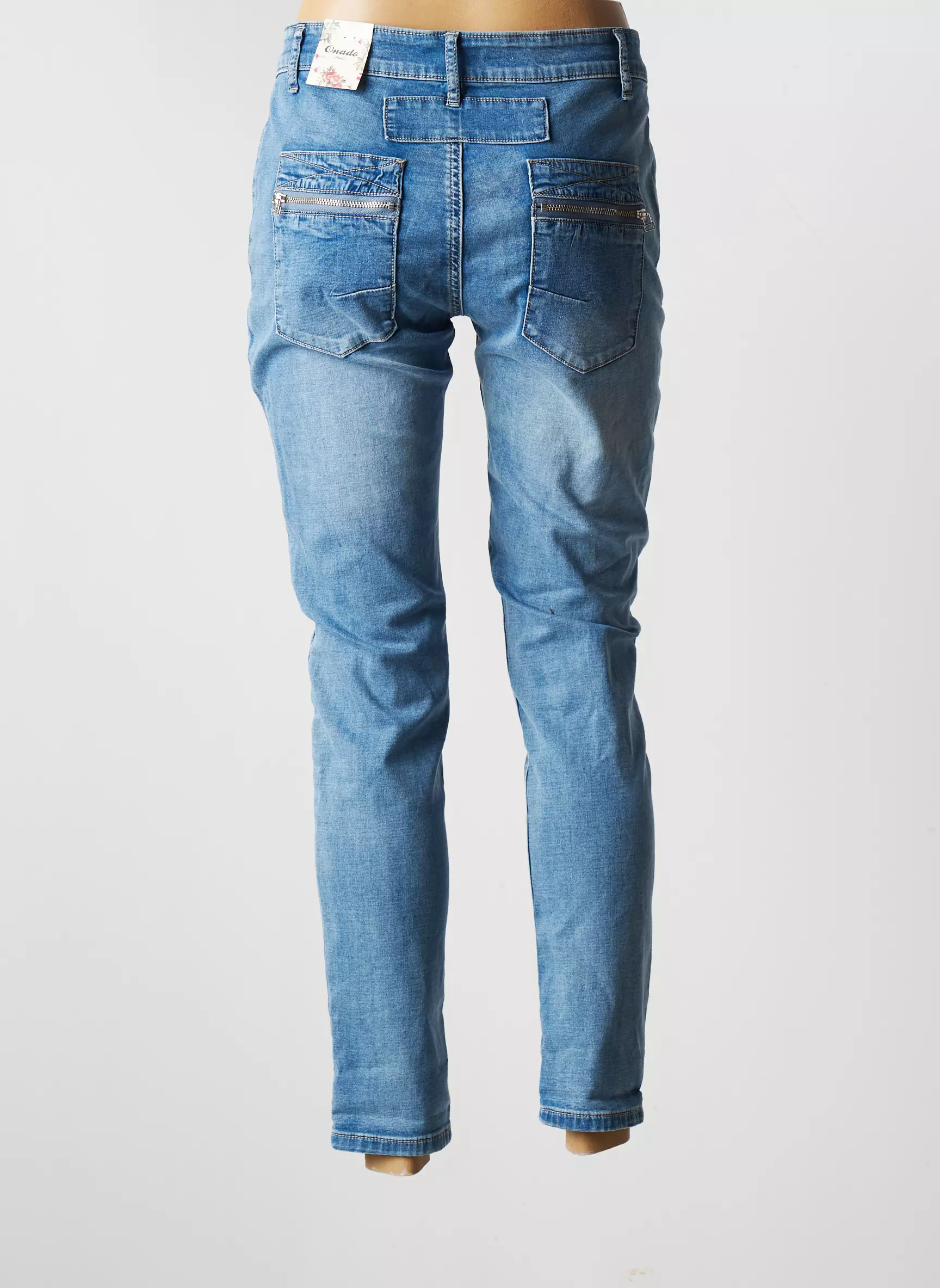 Onado Jeans Coupe Slim Femme couleur bleu