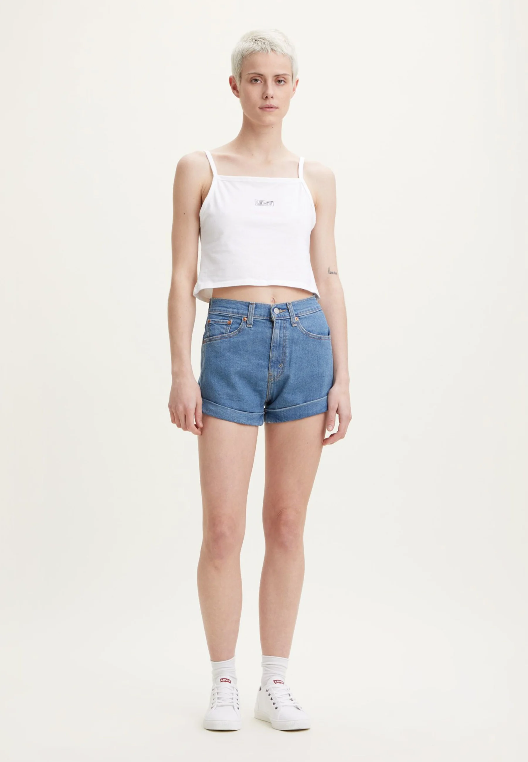Levi's® MOM A LINE SHORT - Pantalones cortos vaqueros
