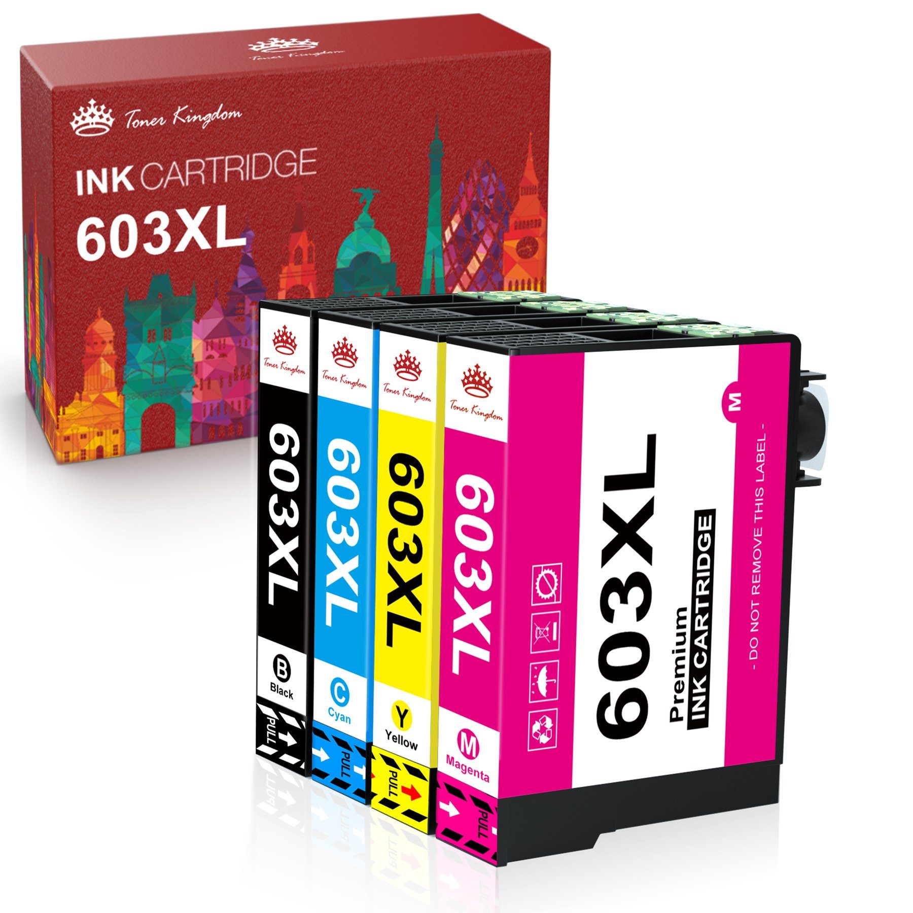 Toner Kingdom ersetzt Epson 603XL 603 XL Tintenpatrone (für Epson Expression Home XP-3150 XP-3155 XP-4105 XP-4155, für XP2100 XP2105 XP3100 XP3105 XP4100 XP4150)