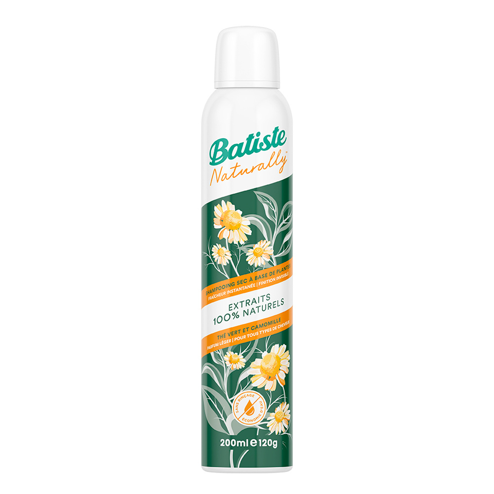 batiste Shampooing sec Naturally Thé Vert et Camomille Shampooing sec