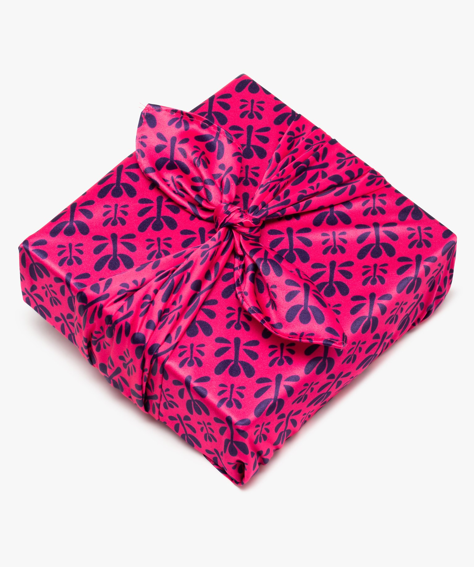 Foulard femme - Emballage cadeau - Furoshiki matière satinée rose | GEMO