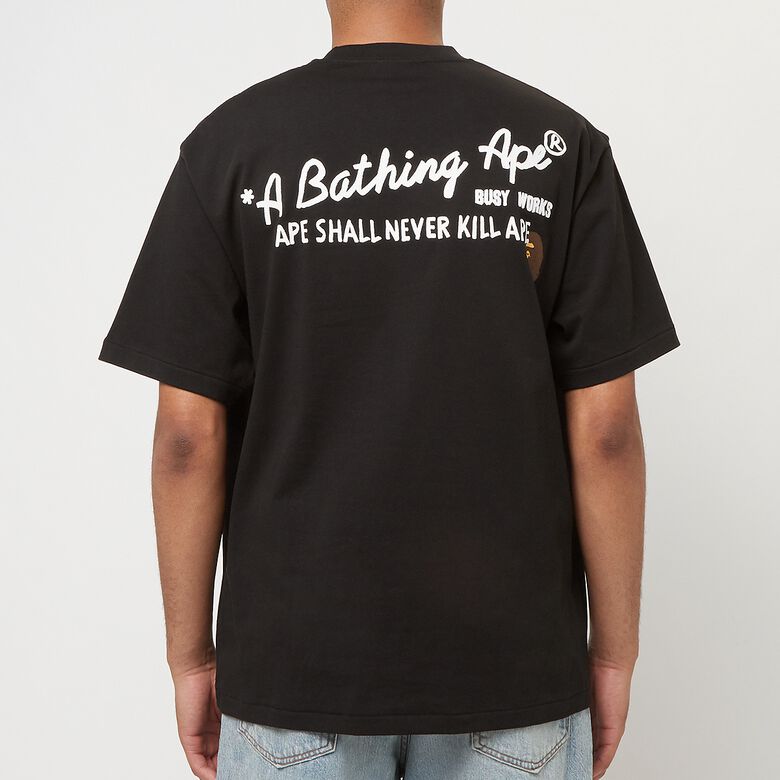 A Bathing Ape Hand Draw BAPE Tee black