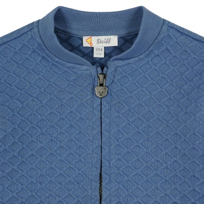 Sweatjacke, mittelblau für Mädchen
