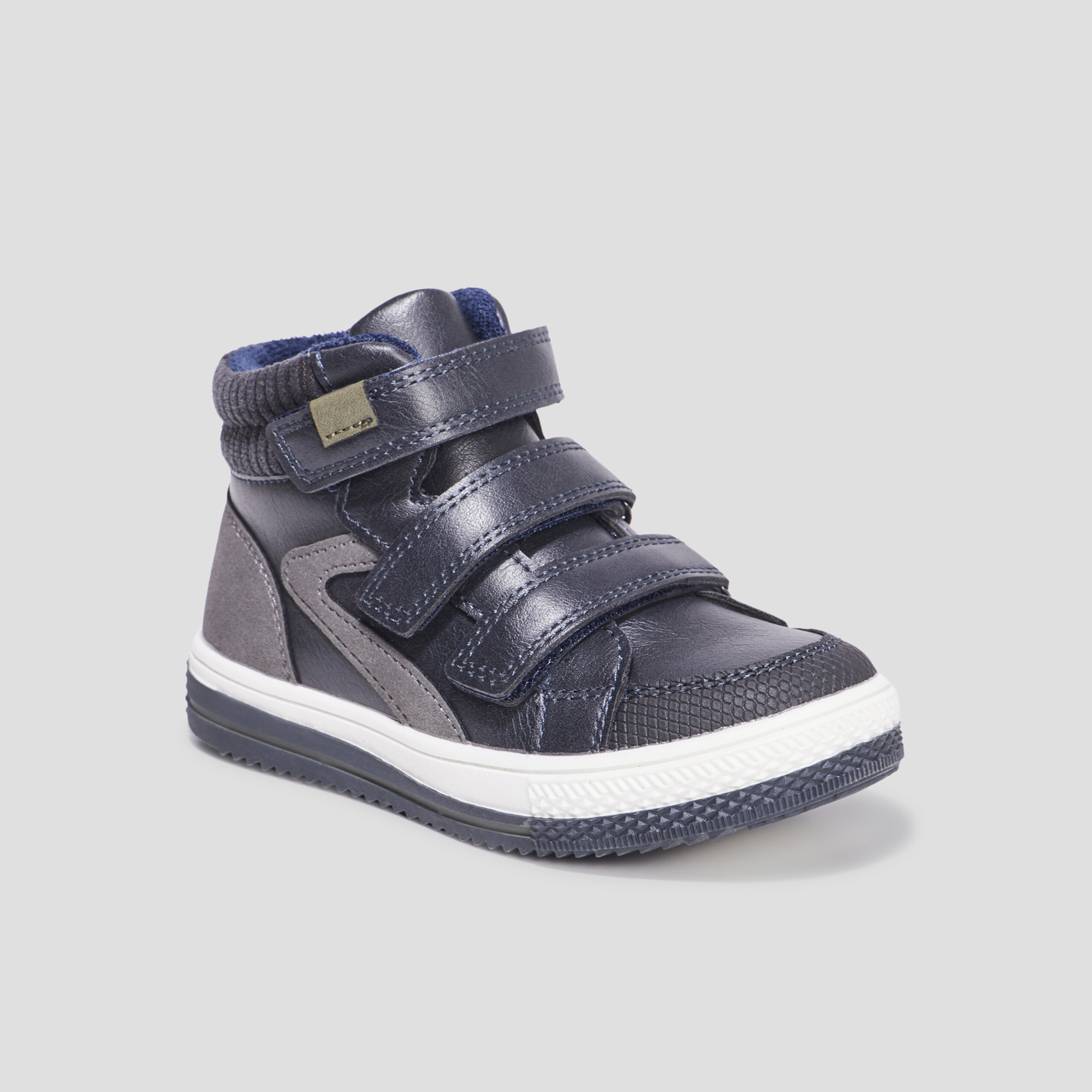 Baskets montantes Trappeur Kamil bleu marine garçon | La Halle