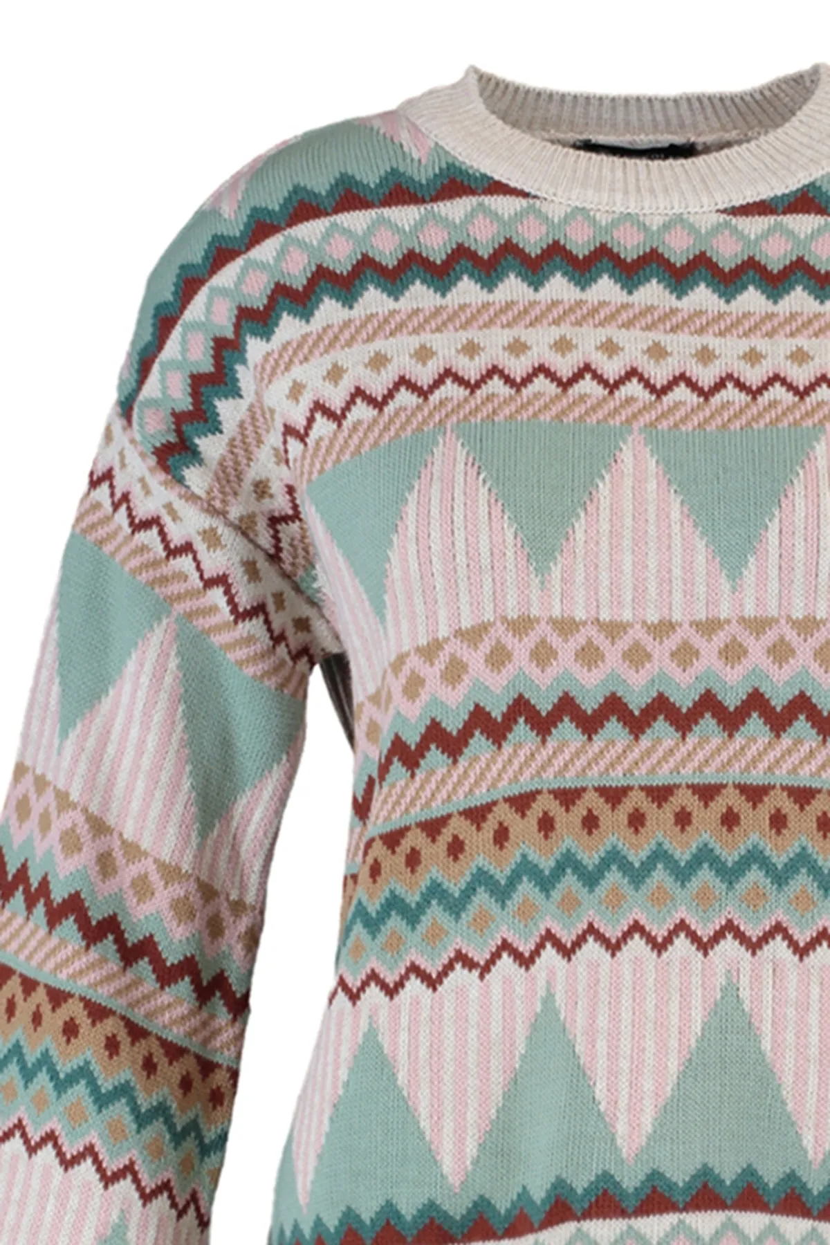 Trendyol Collection  Mintfarbener Strickpullover mit Rundhalsausschnitt und weiter Passform TWOAW21KZ0941