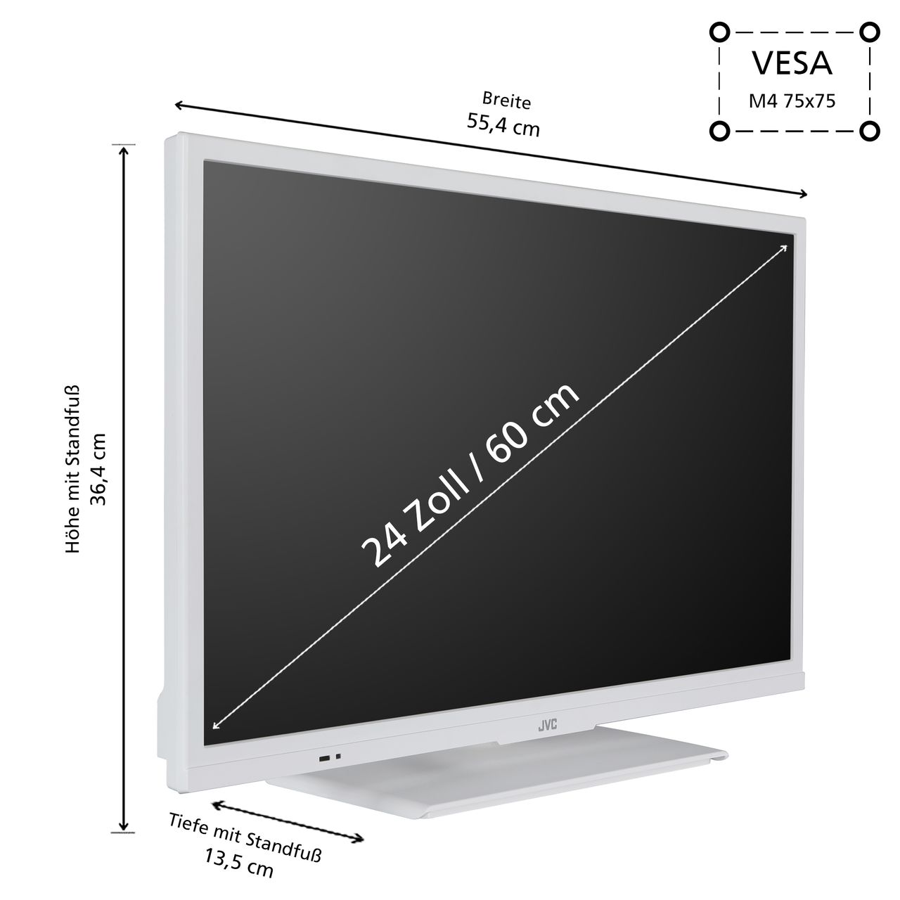 JVC JVC Fernseher 24 Zoll Smart TV (HD-Ready, HDR, Triple-Tuner)