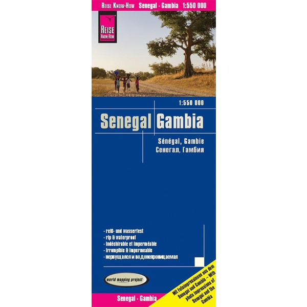 Reise Know-How Landkarte Senegal, Gambia 1 : 550 000 - Straßenkarte