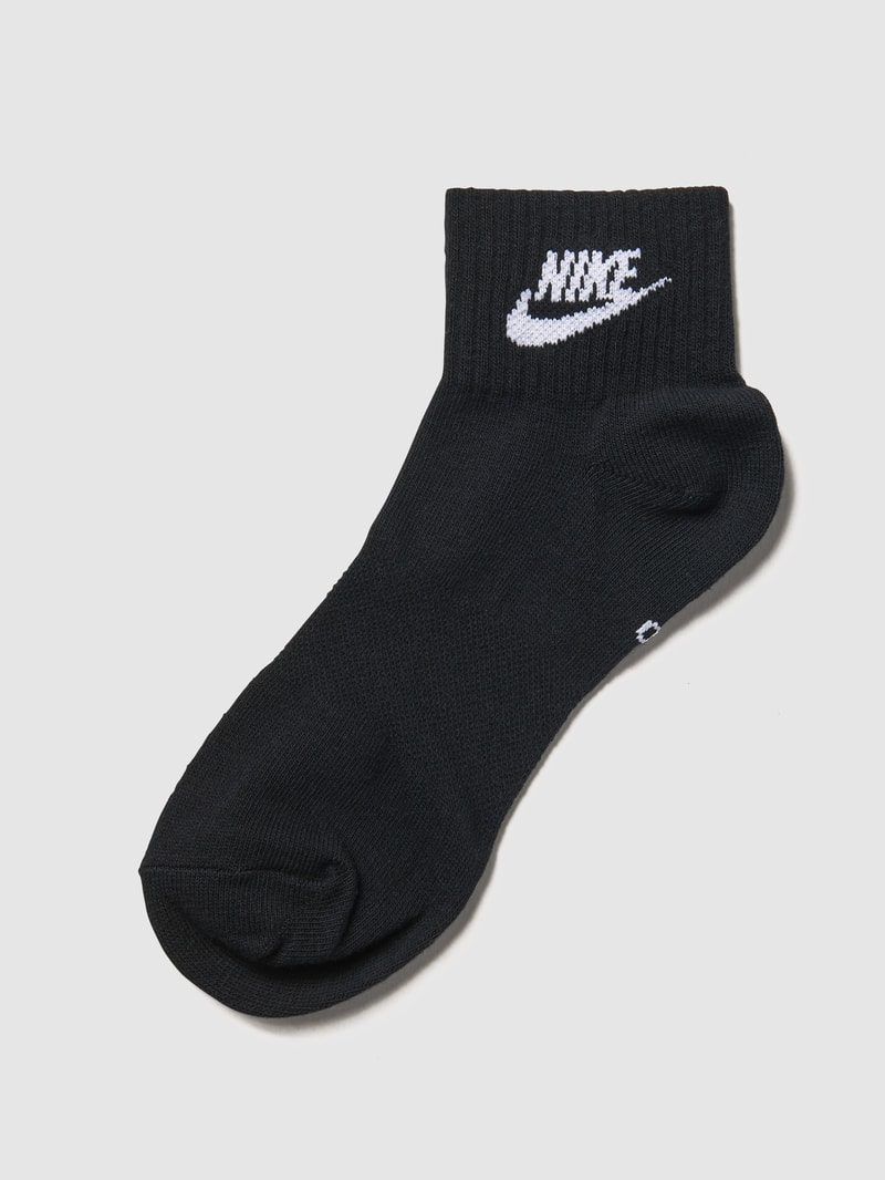 Socken mit Label-Print im 3er-Pack Modell 'EVERYDAY' in schwarz