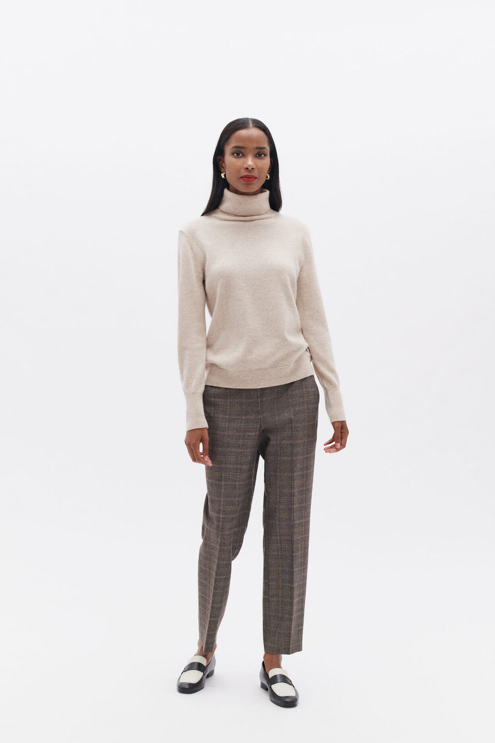 pull dylan b 100% cachemire beige femme