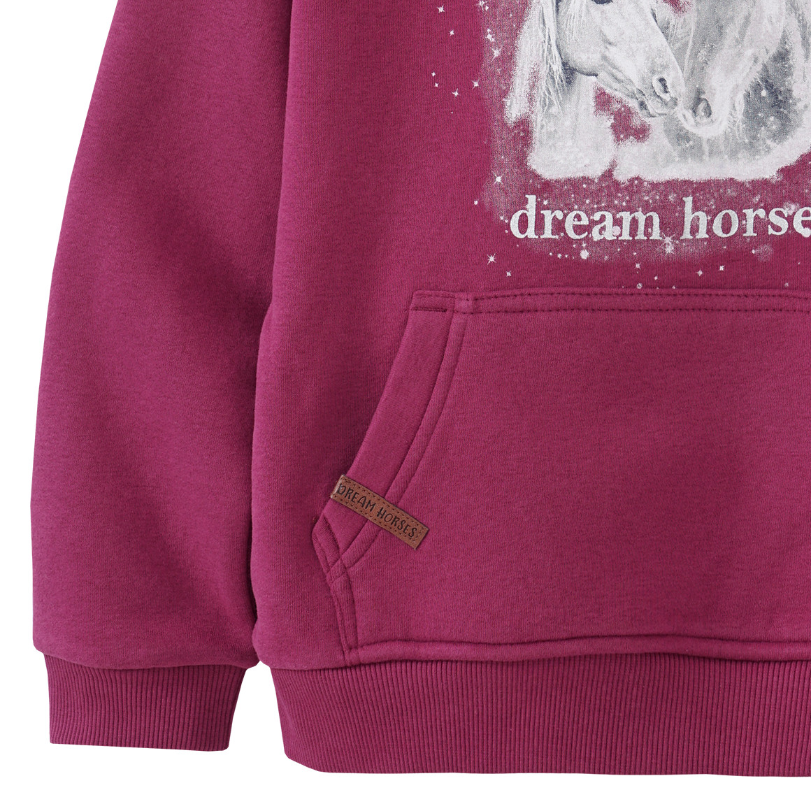 Mädchen Hoodie mit Pferde-Print