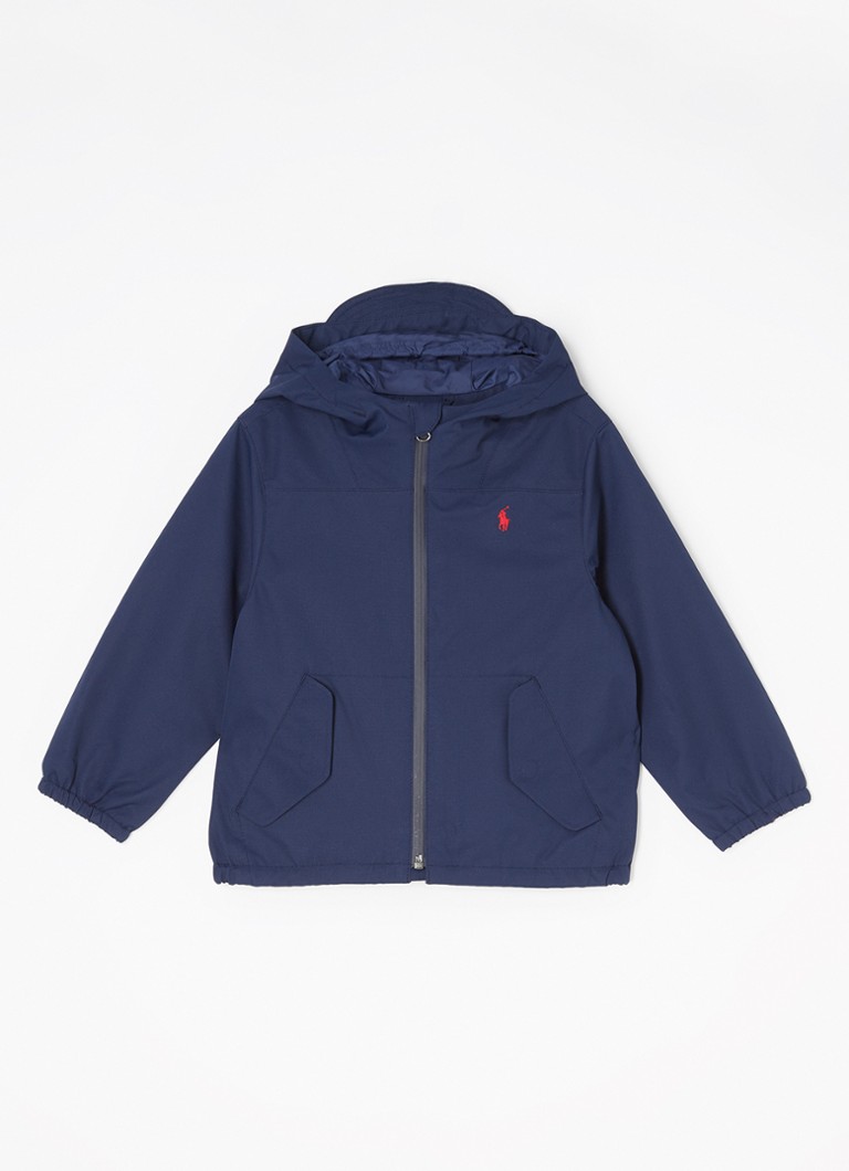 Ralph Lauren vindjakke med logobroderi og hette
