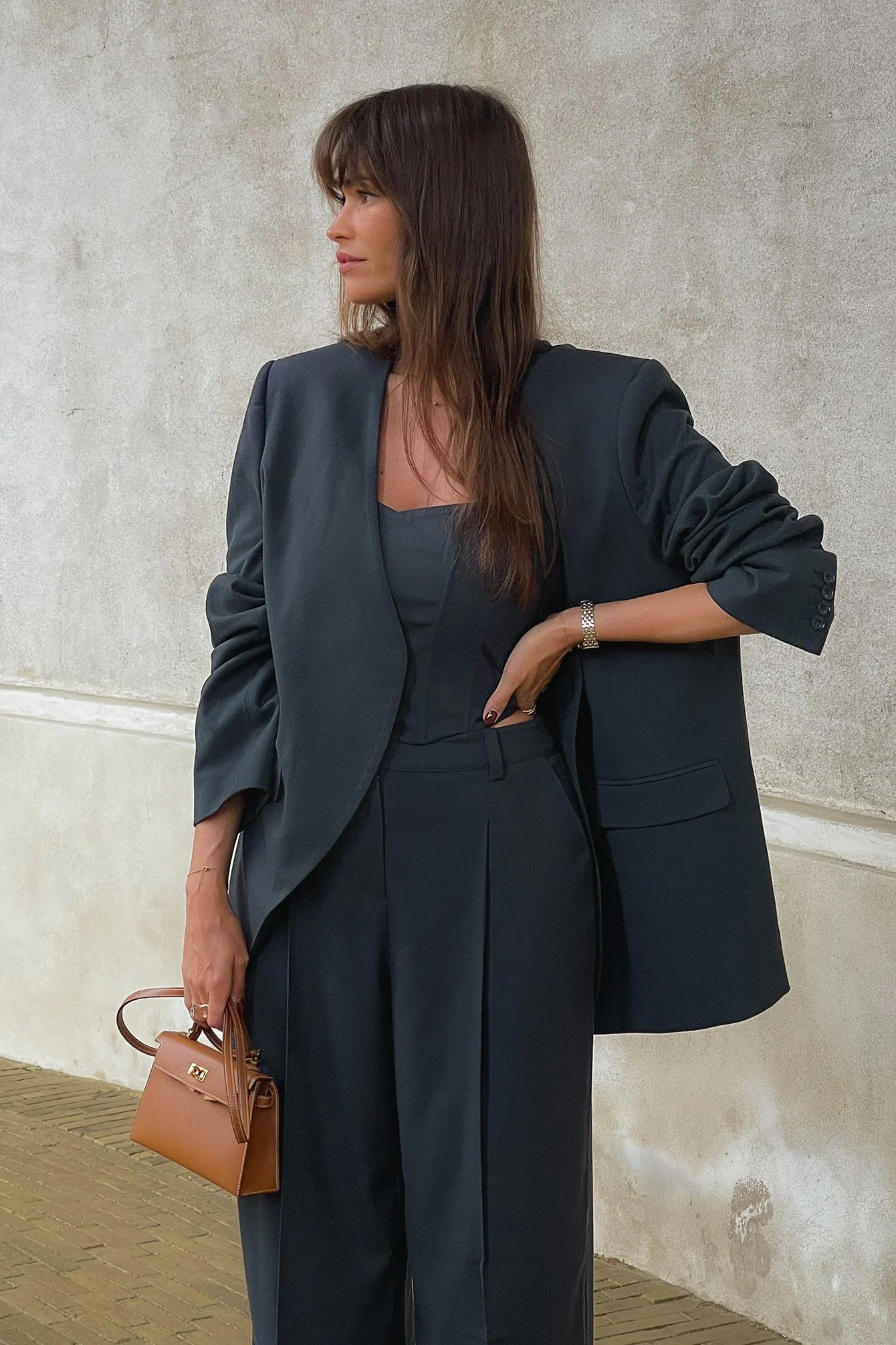 Blazer mit einem V-Ausschnitt