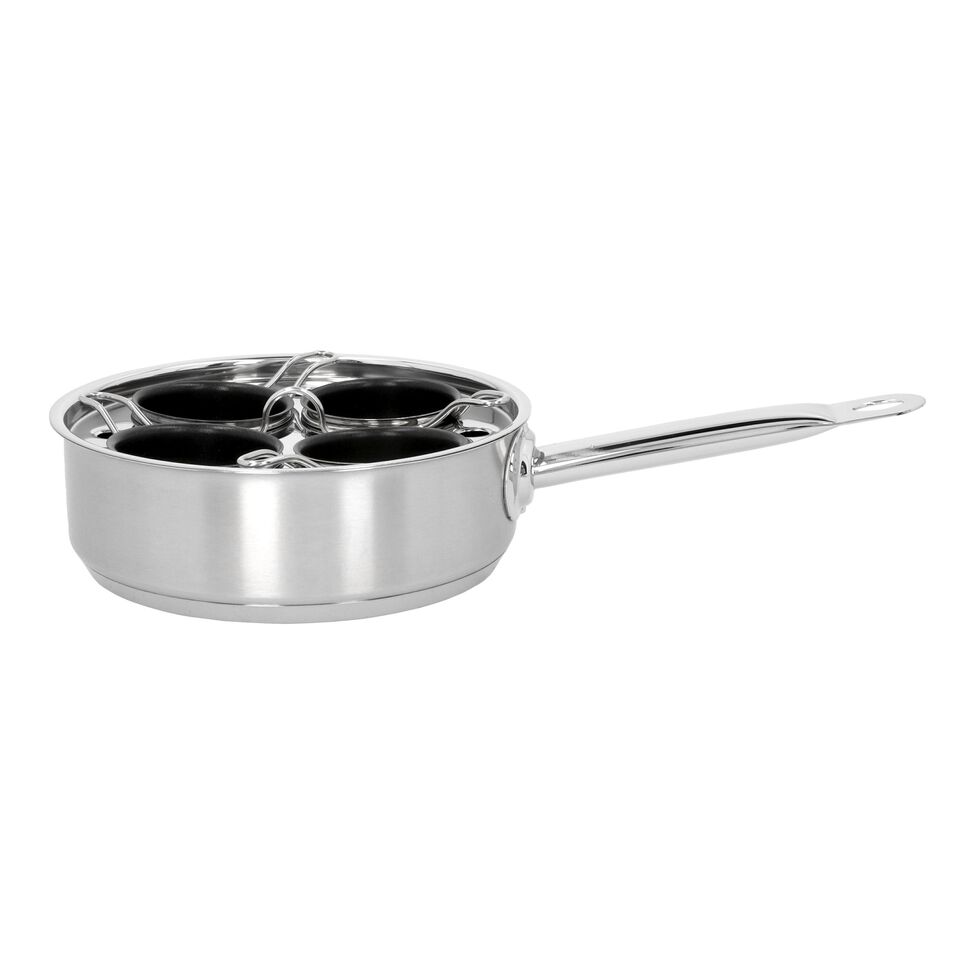 Gourmetpfanne mit 4 Schüsseln, Silber