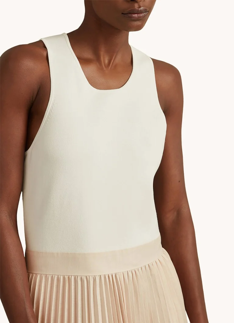 Reiss Marnie midi haljina s naborima
