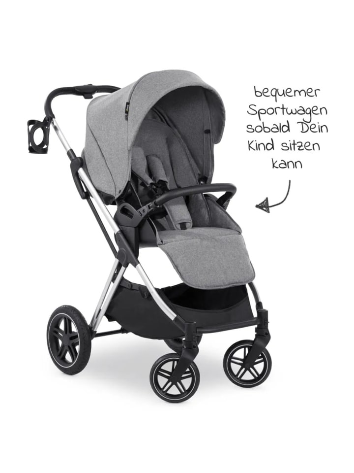 Hauck Kombi-Kinderwagen Vision X Duoset Silver (Sportwagen in schwarz,grau günstig kaufen onesize