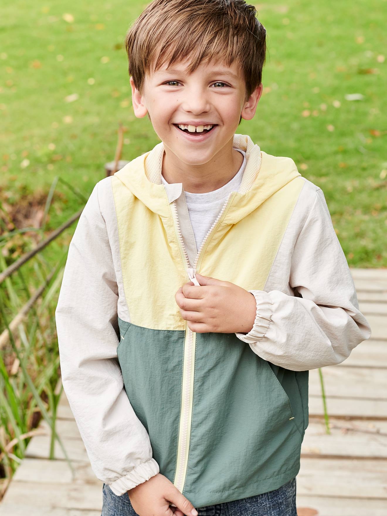 Vertbaudet Jungen Regenjacke - hellgelb