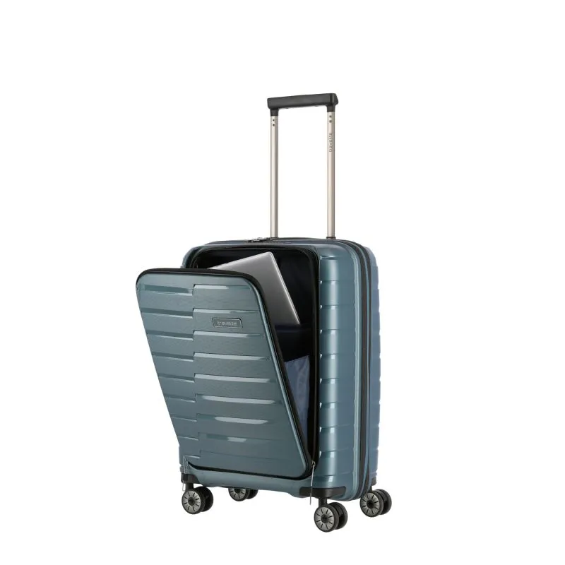 Travelite AIR BASE Trolley S m. Vortasche (4 Räder) - Eisblau