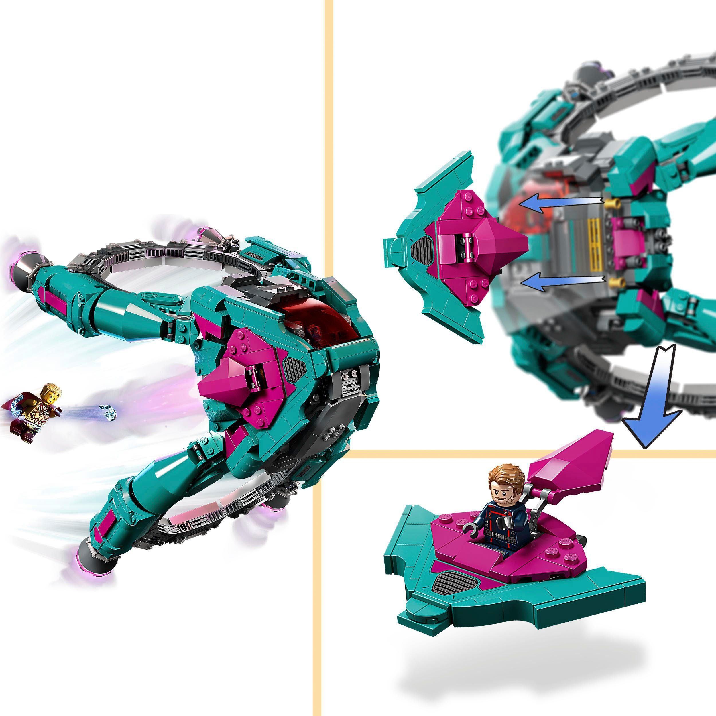 LEGO® Konstruktionsspielsteine Das neue Schiff der Guardians (76255), LEGO® Marvel, (1108 St), Made in Europe