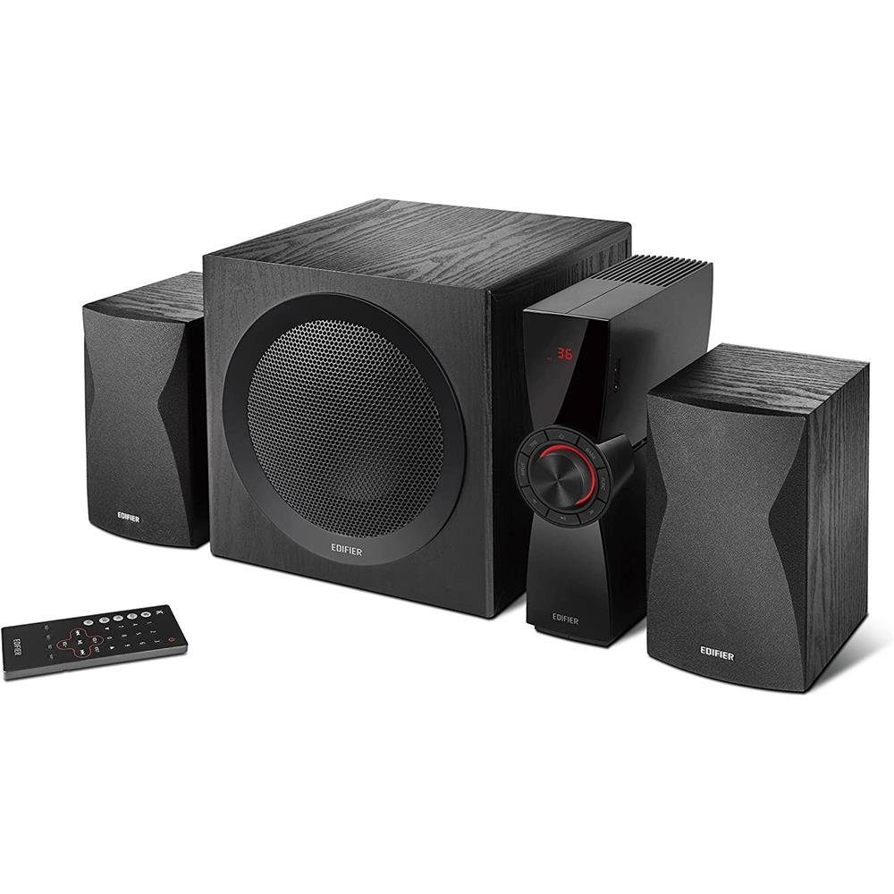 Edifier® CX7 2.1 Lautsprechersystem (Bluetooth, 69 W, Externer Verstärker mit Infrarot-Fernbedienung)