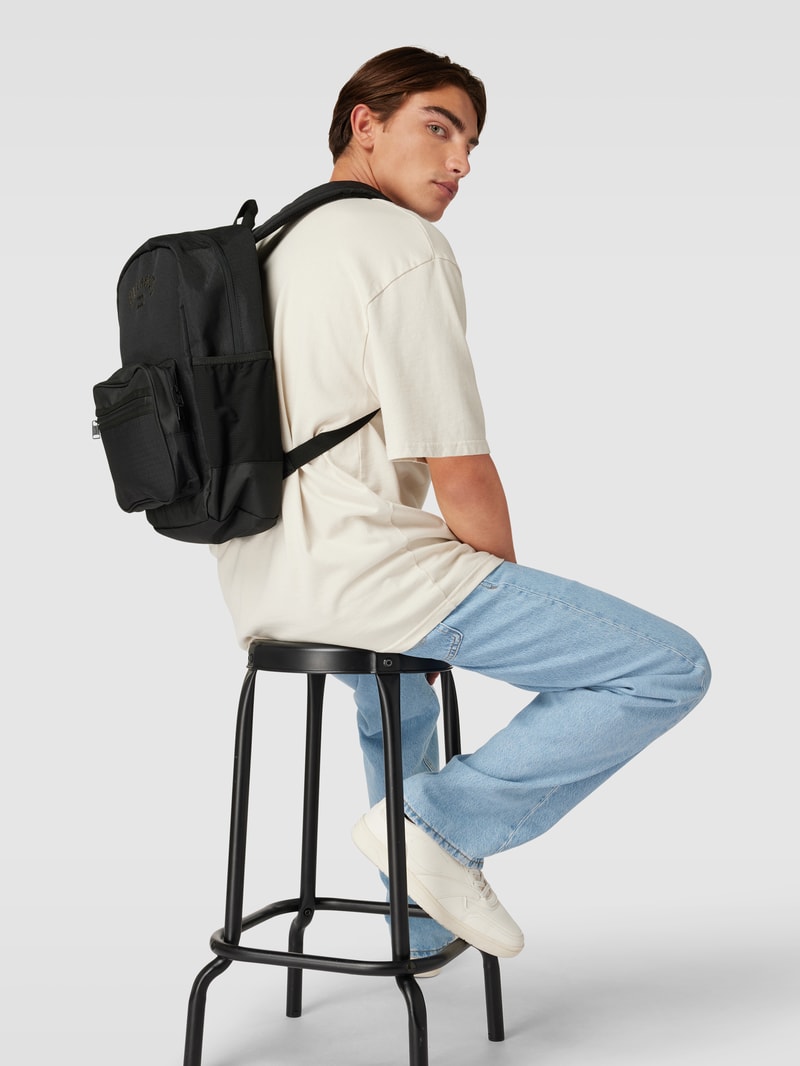 Rucksack mit Tragehenkel Modell 'ALL DAY PLUS' in schwarz