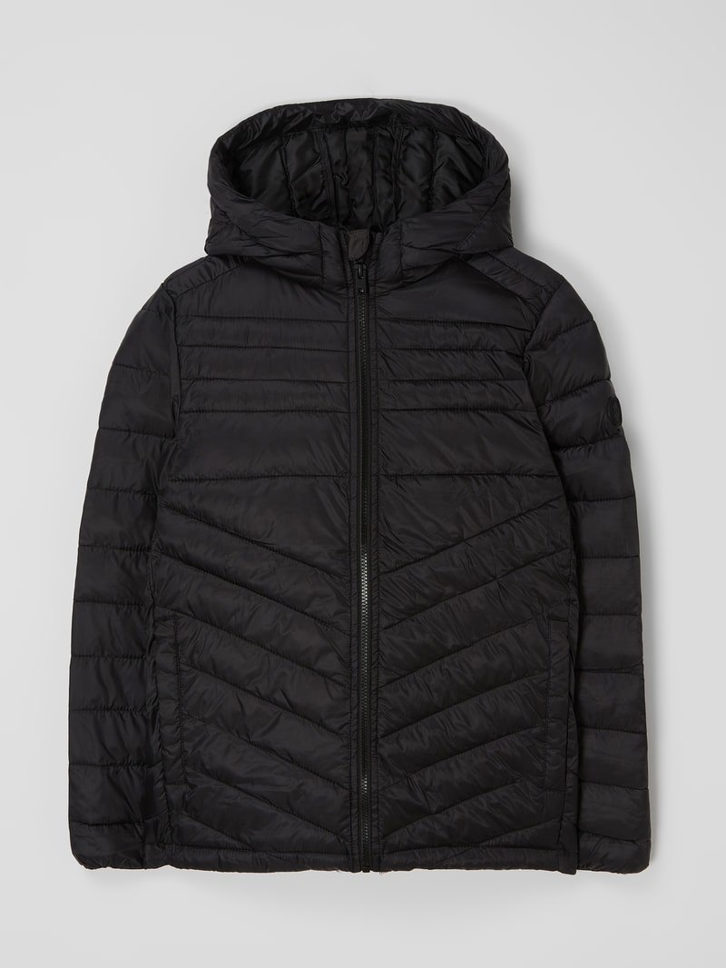 Steppjacke mit Kapuze Modell 'Ehero' in schwarz