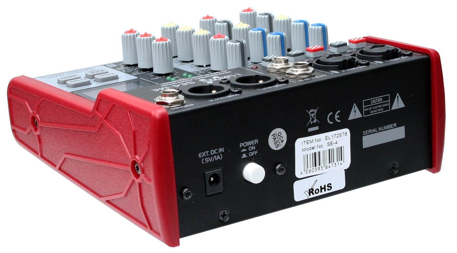 E-Lektron Mischpult SE- Live, (4-tlg), Mikrofon-/Instrument-Kanäle, Stereo-Kanal, LCD-Display