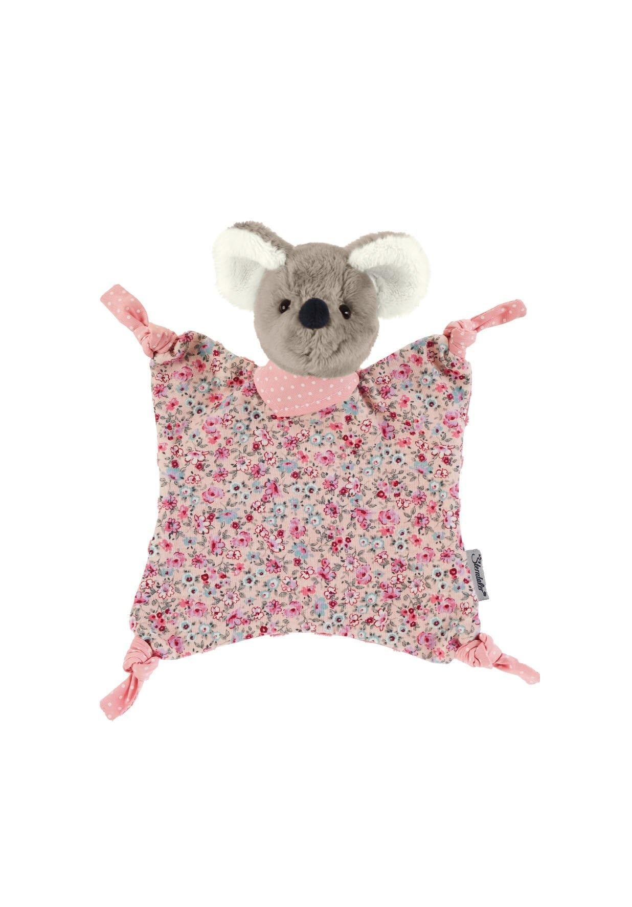 Schmusetuch Maus Mabel in Rosa Millefleurs, 22 cm